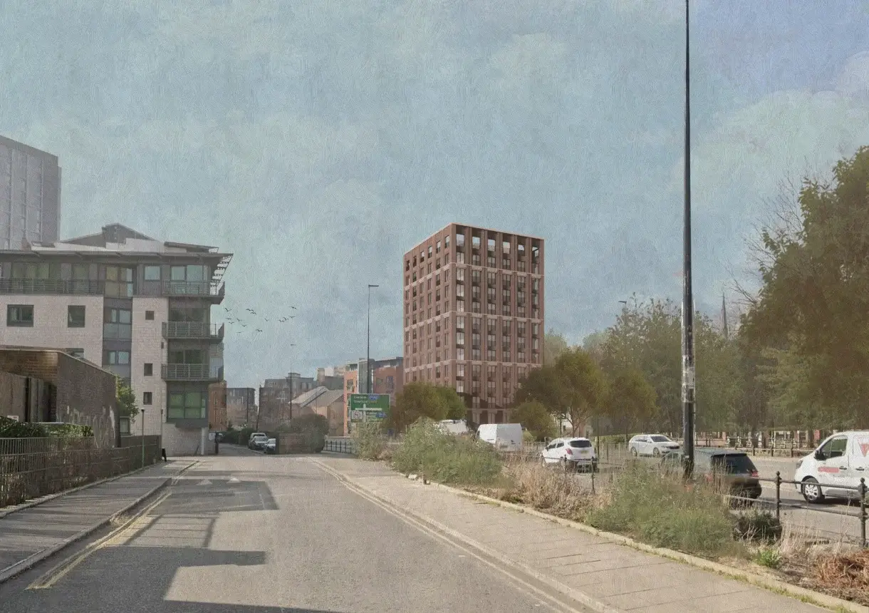 A CGI image showing the proposed development